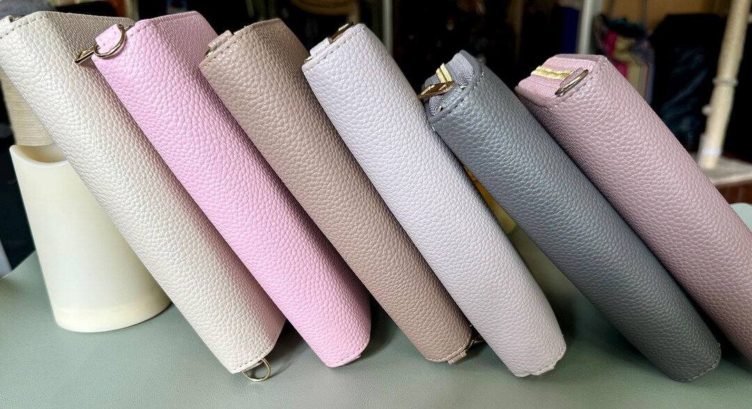 A6 Vegan Leather Budget Binder Wallet: Zip Around Cash Envelope ...