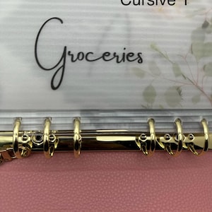 Sobres de vitela personalizados A6 para presupuestos - Divisores laminados para guardar efectivo / Accesorios personalizados para carpetas de presupuestos / Sistema de sobres para dinero