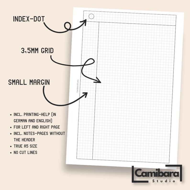 Commonplace Pages A5 True Size - Printable, Download, Instructions in ...