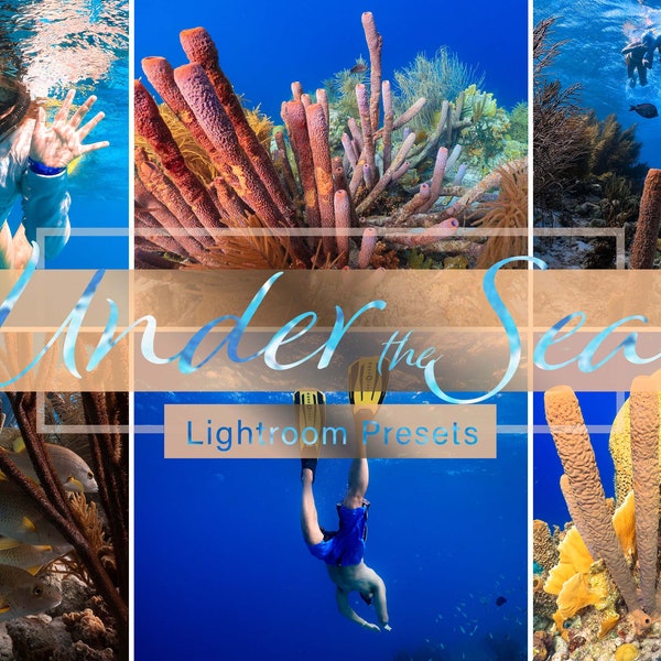 6  Mobile Lightroom Presets | Desktop Lightroom Presets | Under the Sea | Snorkel Preset | Underwater Preset | Reef Preset | Adobe Preset