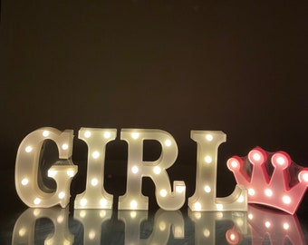 Girl led light up letters