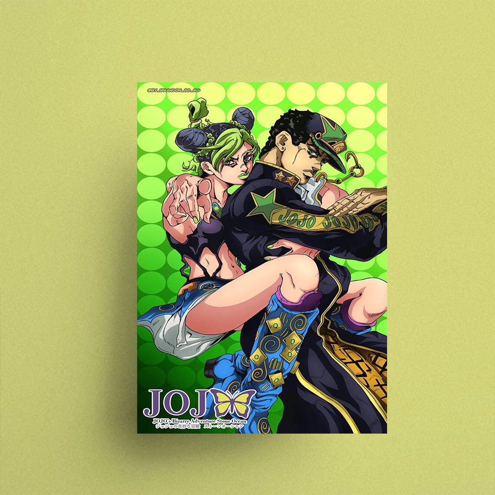 Jolyne and Jotaro Poster Jojo's Strange Adventure Etsy Canada