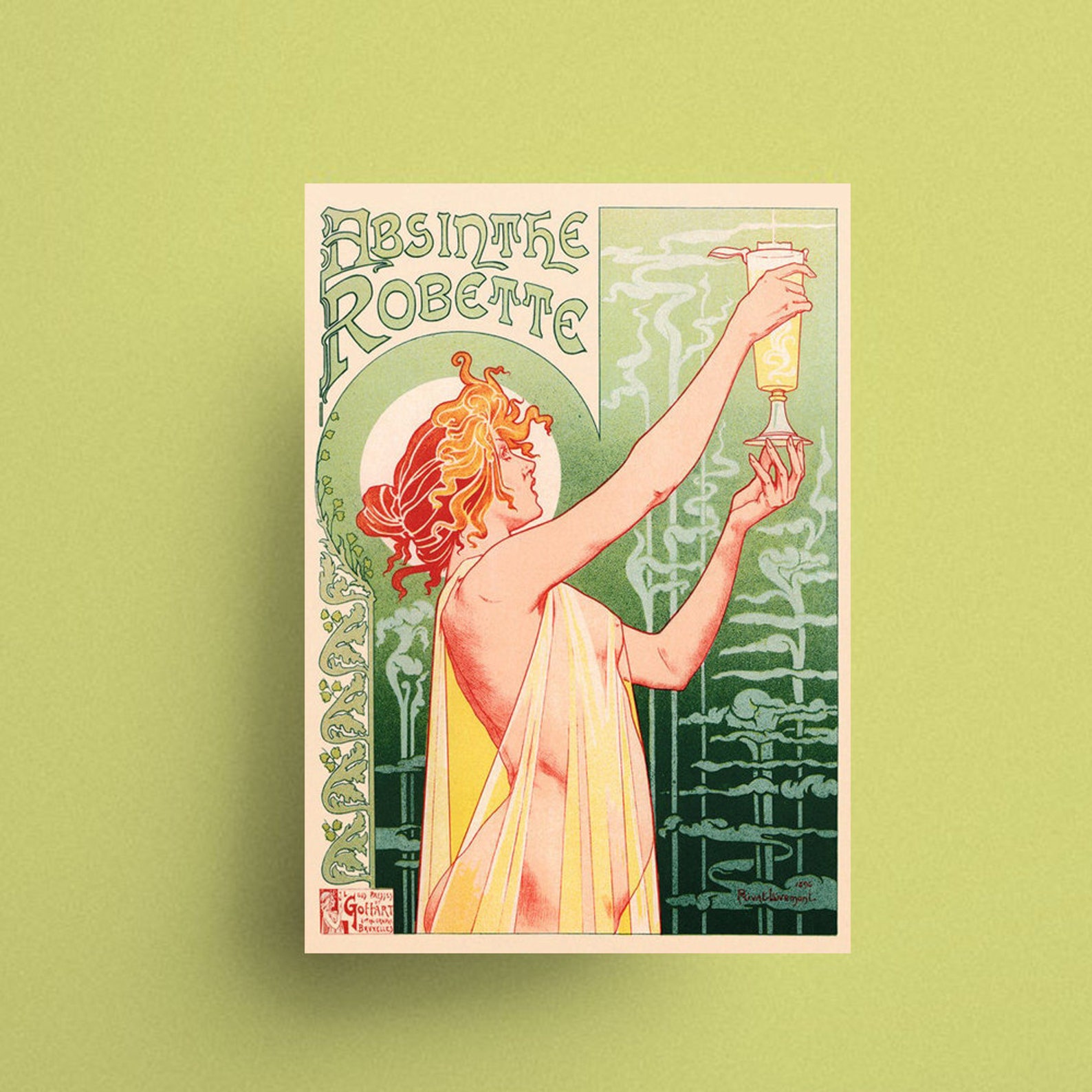 Vintage Poster Absinthe Robette Etsy