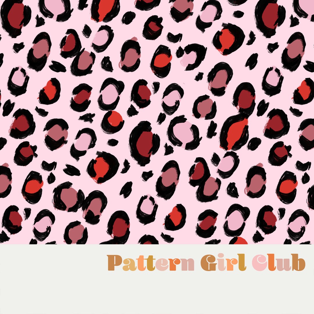 Valentines Leopard Animal Print Cheetah Print Seamless
