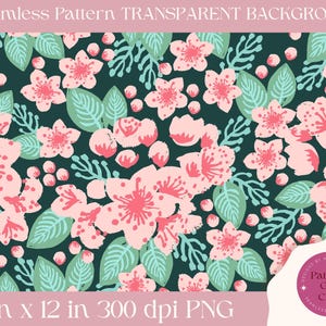 Sakura Cherry Blossom Gemalt Floral Nahtloses Wiederholungsmuster Boho Neutral für den kommerziellen Gebrauch