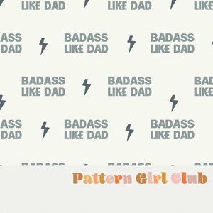 Badass Like Dad Vatertag Seamless Rapport Muster Boho Neutral für kommerzielle Nutzung