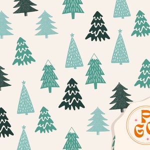 Arbres de Noël jetés Motif de répétition sans couture de Noël Boho Neutre pour un usage commercial