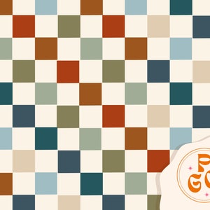 Checkerboard coordinate for Vintage cars Boys Seamless Repeat Pattern Boho Neutral for Commercial Use