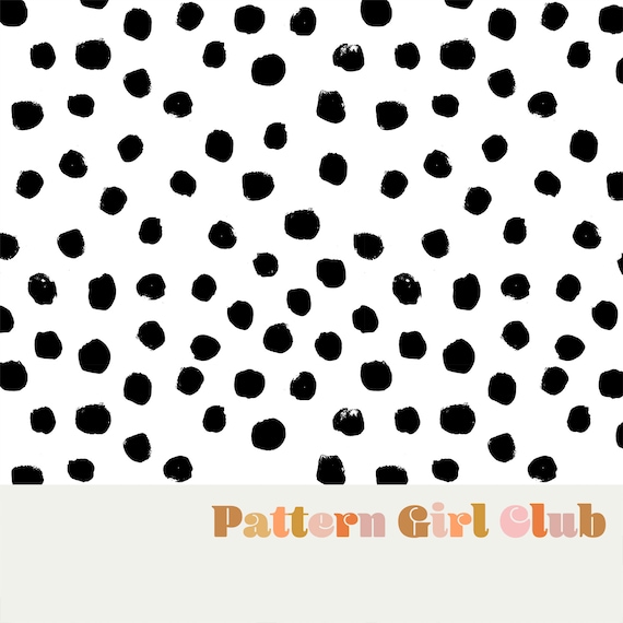 Painted Dots Black and White Minimal Nursery Seamless Repeat Etsy