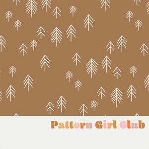 Pine Tree Neutral Christmas Holiday Seamless Repeat Pattern Boho Neutral for Commercial Use