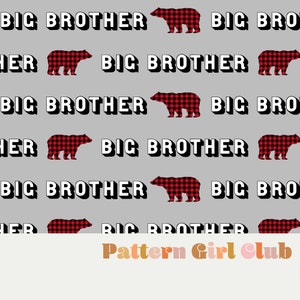 Big Brother geruite beren jongens naadloze herhaling patroon Boho neutraal voor commercieel gebruik