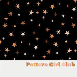 Halloween Boho Neutral Stars Caramel Boho Seamless Repeat Pattern Boho Neutral for Commercial Use