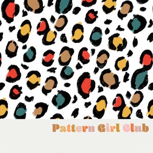 Leopard Animal Print Cheetah Print Seamless Repeat Pattern for Commercial Use