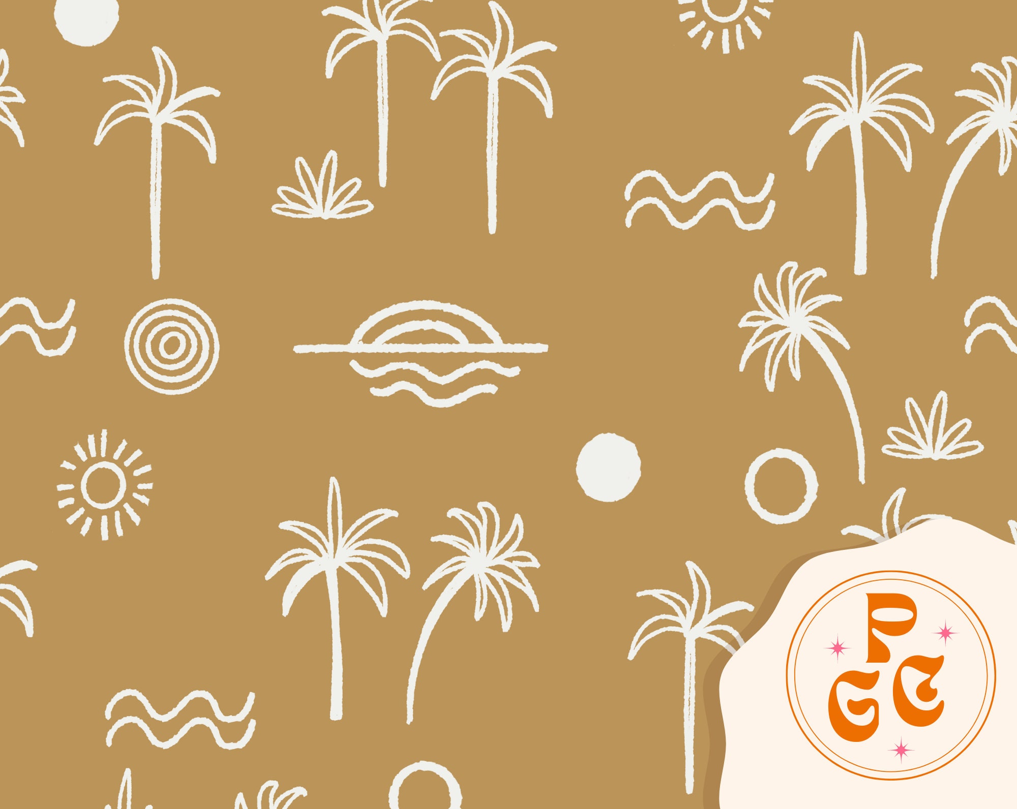 Tropical Beach Seamless Pattern: Boho Summer Design (JPG File) - Etsy