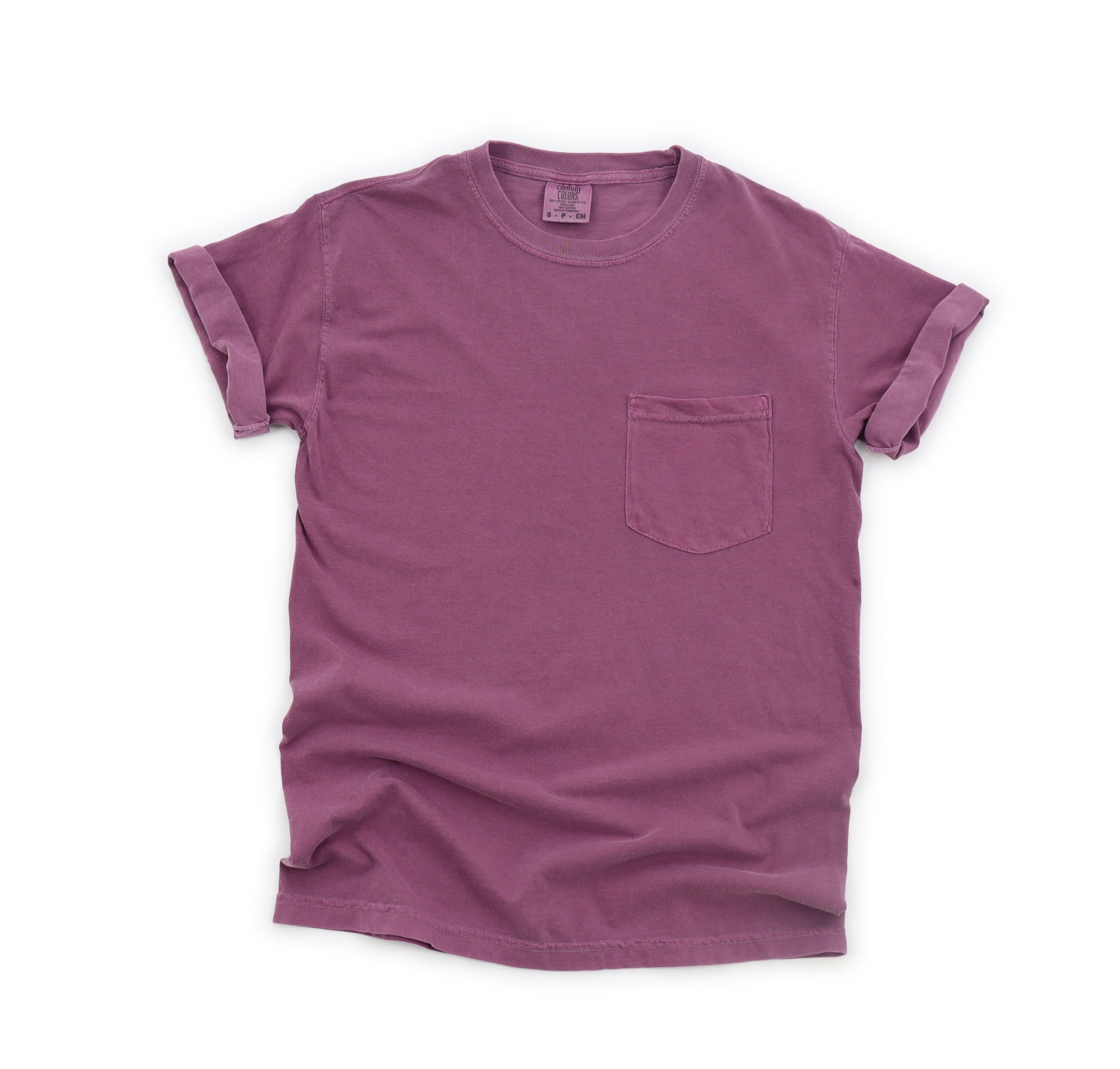 Comfort Color Tshirt With Pocket Embroidered , Oversized Shirt Vintage Color Washed Tshirt Soft Worn Pocket shirt, Trendy Pocket Tee