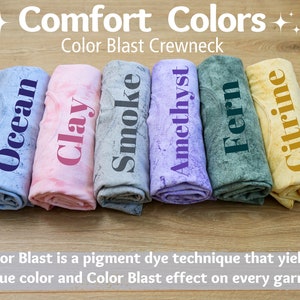 Comfort Color Blast Blank Shirt, Vintage Colored Unique Tie Dye T shirt, Blank 1745 Comfort Colors Tee, Cotton Tshirt for DIY crafting