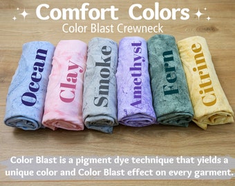 Comfort Color Blast Blank Shirt, Vintage Colored Unique Tie Dye T shirt, Blank 1745 Comfort Colors Tee, Cotton Tshirt for DIY crafting