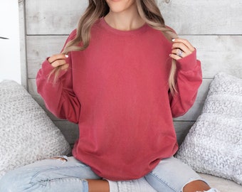 Comfort Colors Sweatshirt, Basic Crewneck Sweatshirt, Vintage Washed Colors, Blank Sweatshirt , Unisex Sweatshirt for Women or Men, Sweater