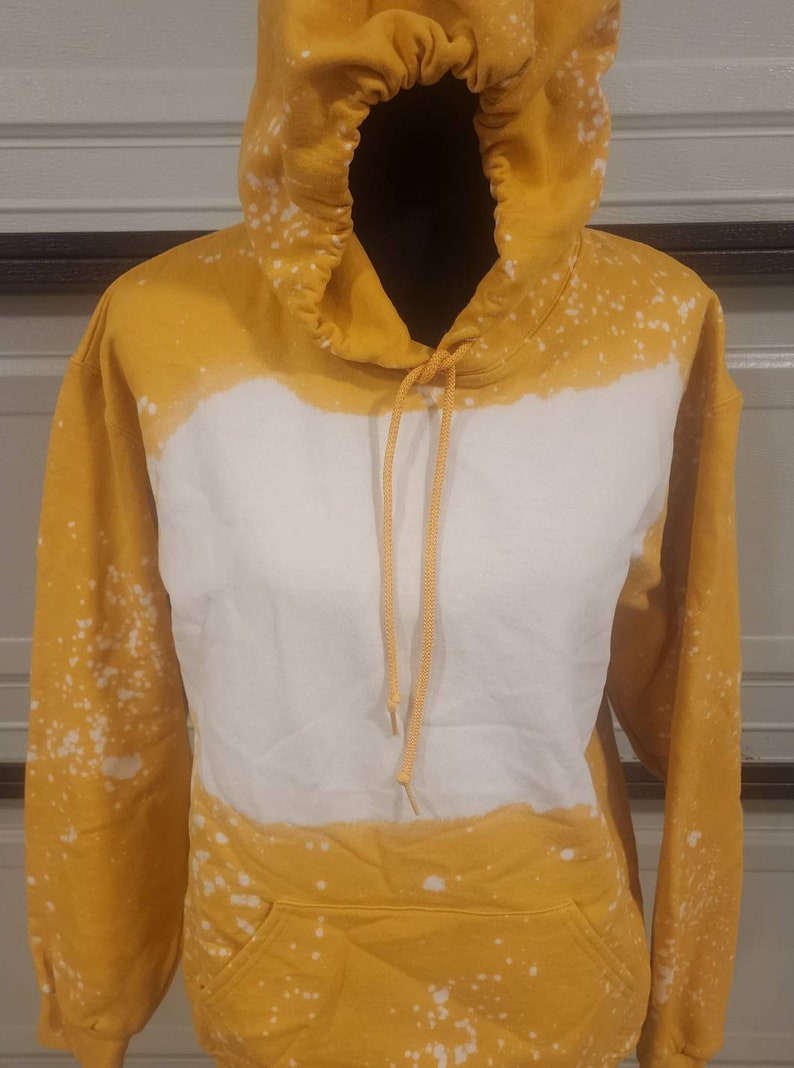 Bleached Hoodiebleached Blank Hoodie Sweatshirtbleached Etsy