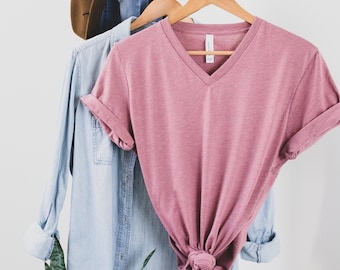 Blank V-neck Bella Canvas T-shirt 3005 Plain Bella Canvas V-neck Shirt ...