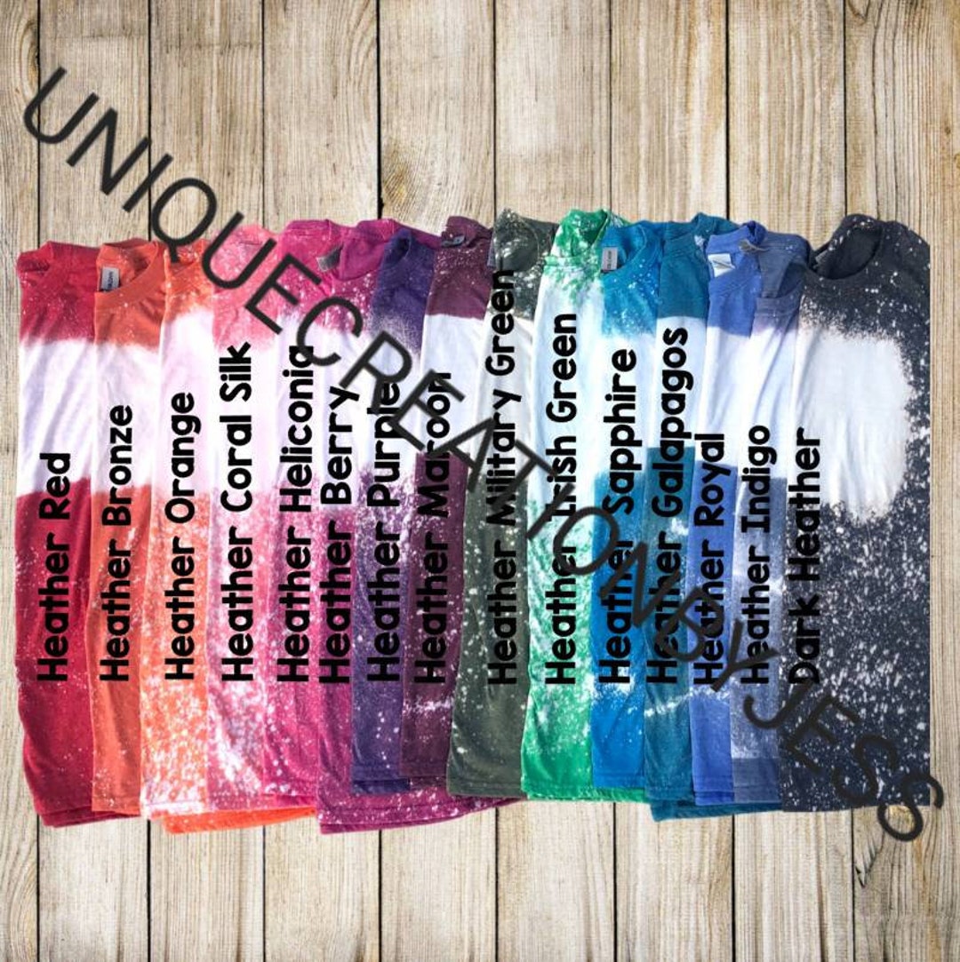 Wholesale!!!Sublimation Bleached Rainbow Shirts Blank Heat