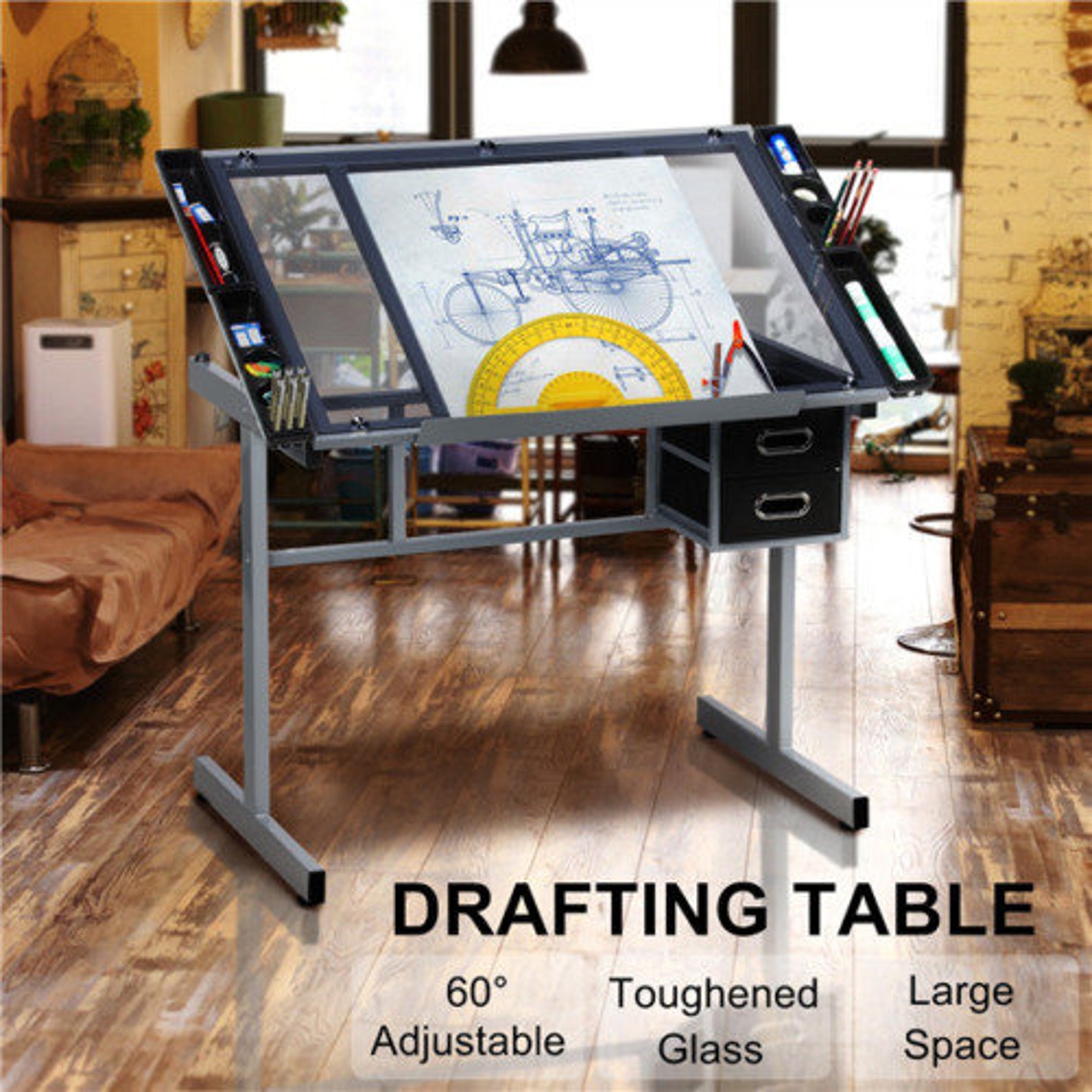 Adjustable Drafting Table Artist Craft Drawing Table Etsy