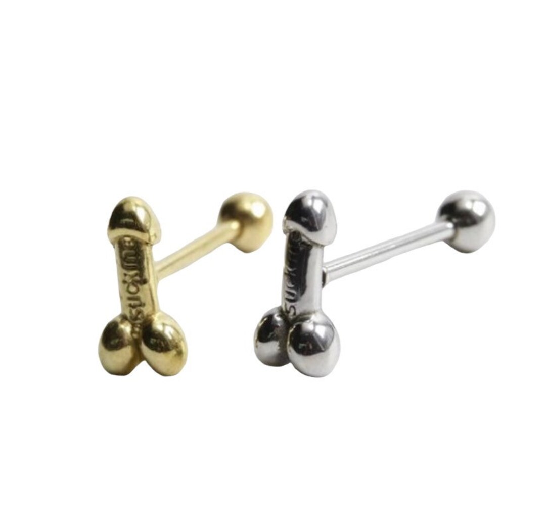 Tong bar penis piercing sieraden mode lichaam sieraden unisex foto