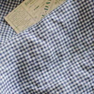 Lino lavado Elise Petit Vichy Azur