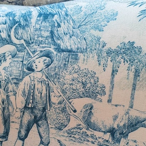 Toile de Jouy Morning, Noon and Evening Blue