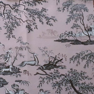Toile de Jouy Diane Rose in percale