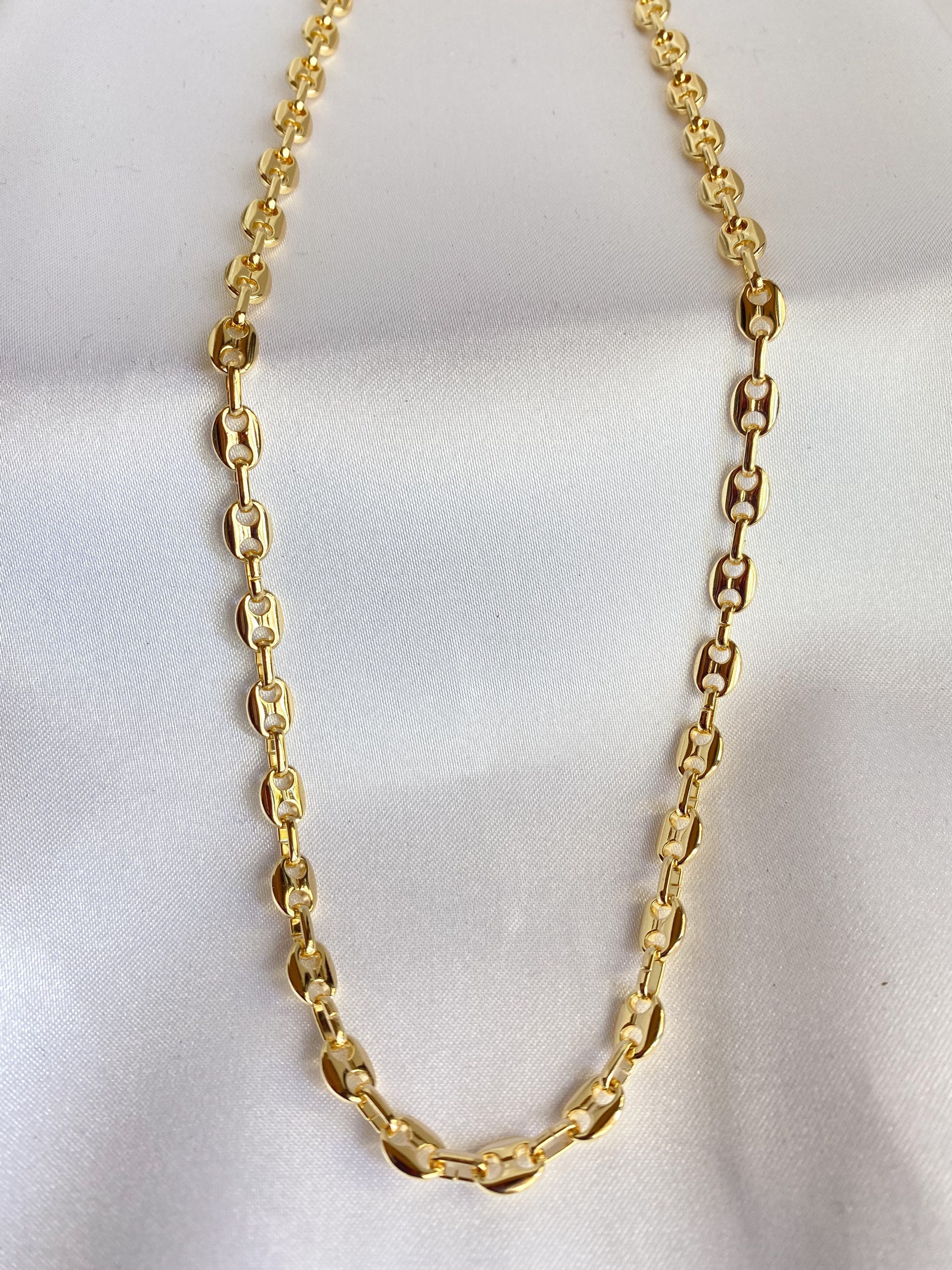 Gucci Puff Layer necklace 18k Gold Filled Chain Mariner | Etsy