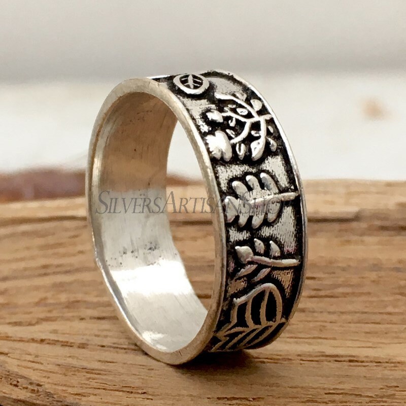 men ring,women ring Gift for Her spinner Silver Ring,Handmade Ring,925 Sterling Silver,Dainty Ring,Vintage Ring,Anniversary ring,Boho Ring