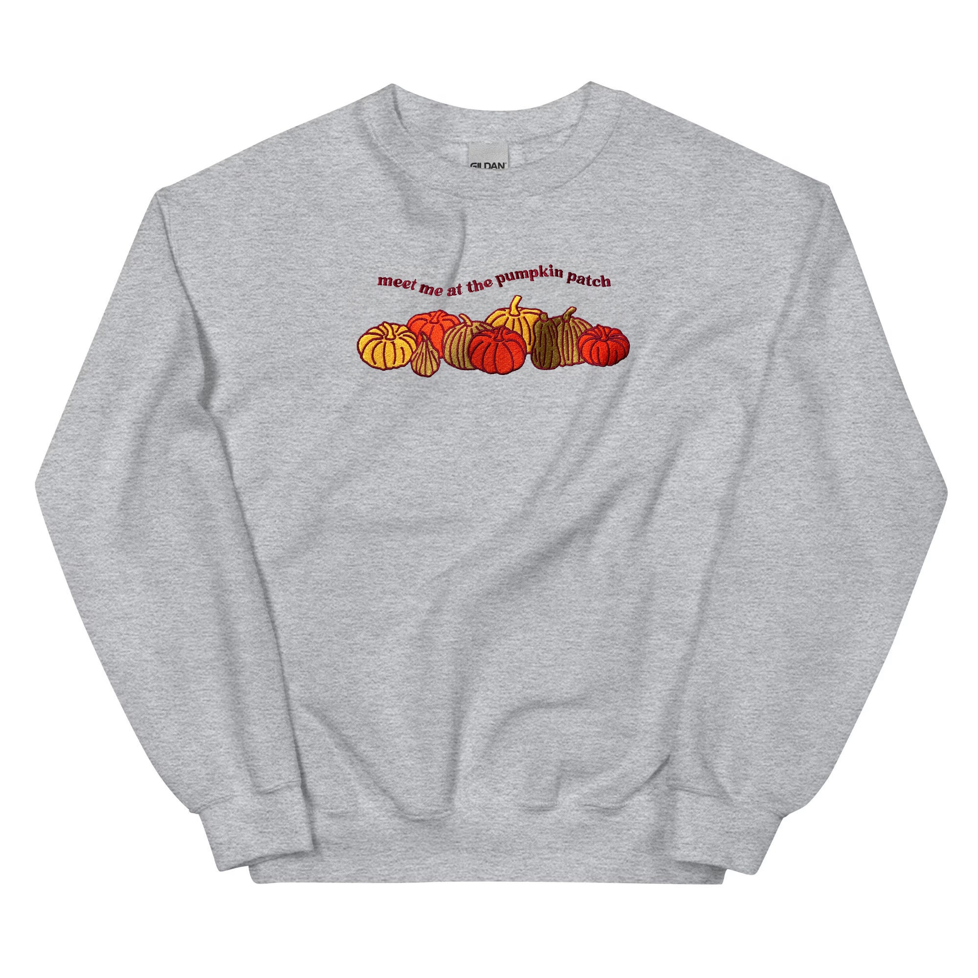 Discover Fall Embroidered Sweatshirt | Meet me at the Pumpkin Patch | Autumn Halloween Embroidered Crewneck