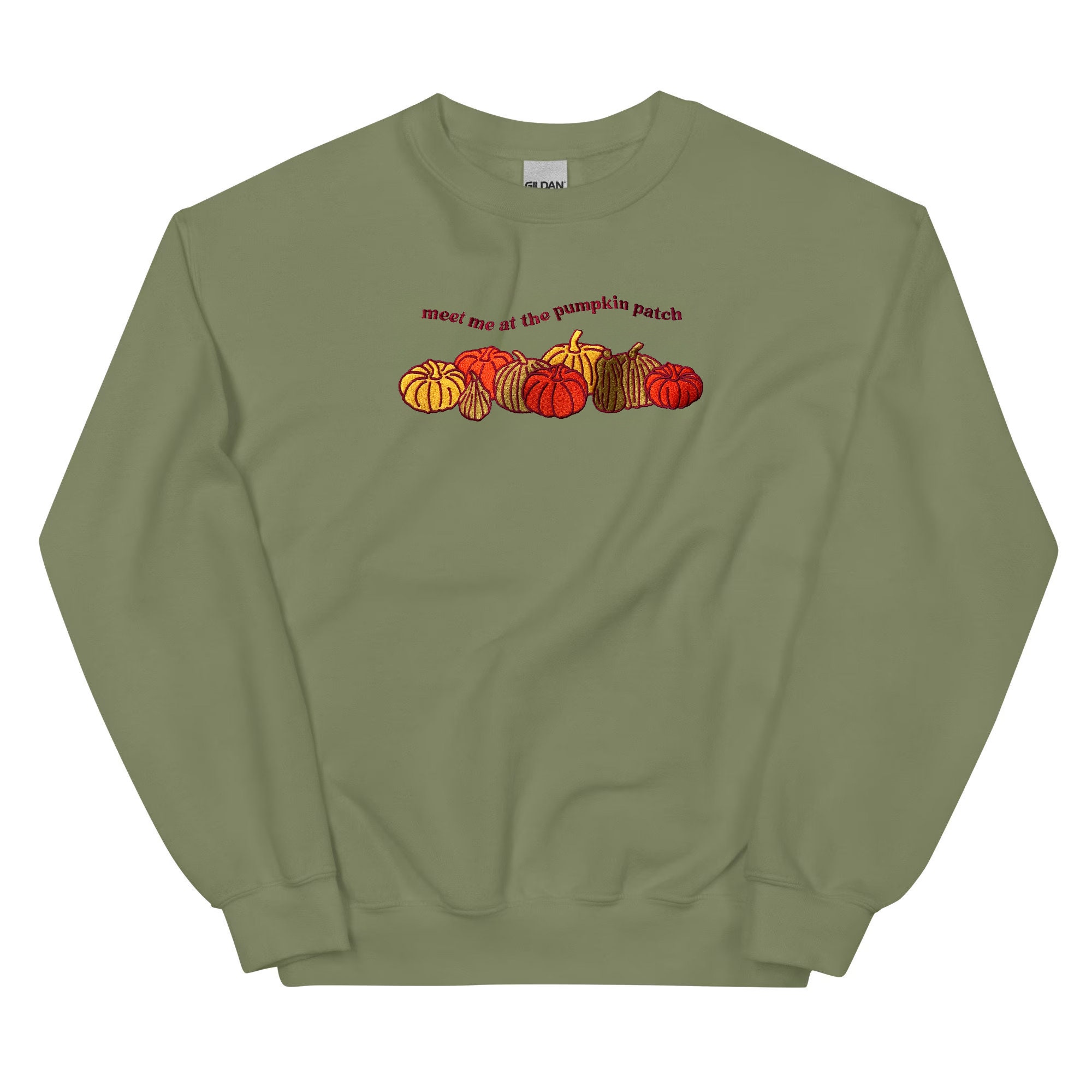 Discover Fall Embroidered Sweatshirt | Meet me at the Pumpkin Patch | Autumn Halloween Embroidered Crewneck