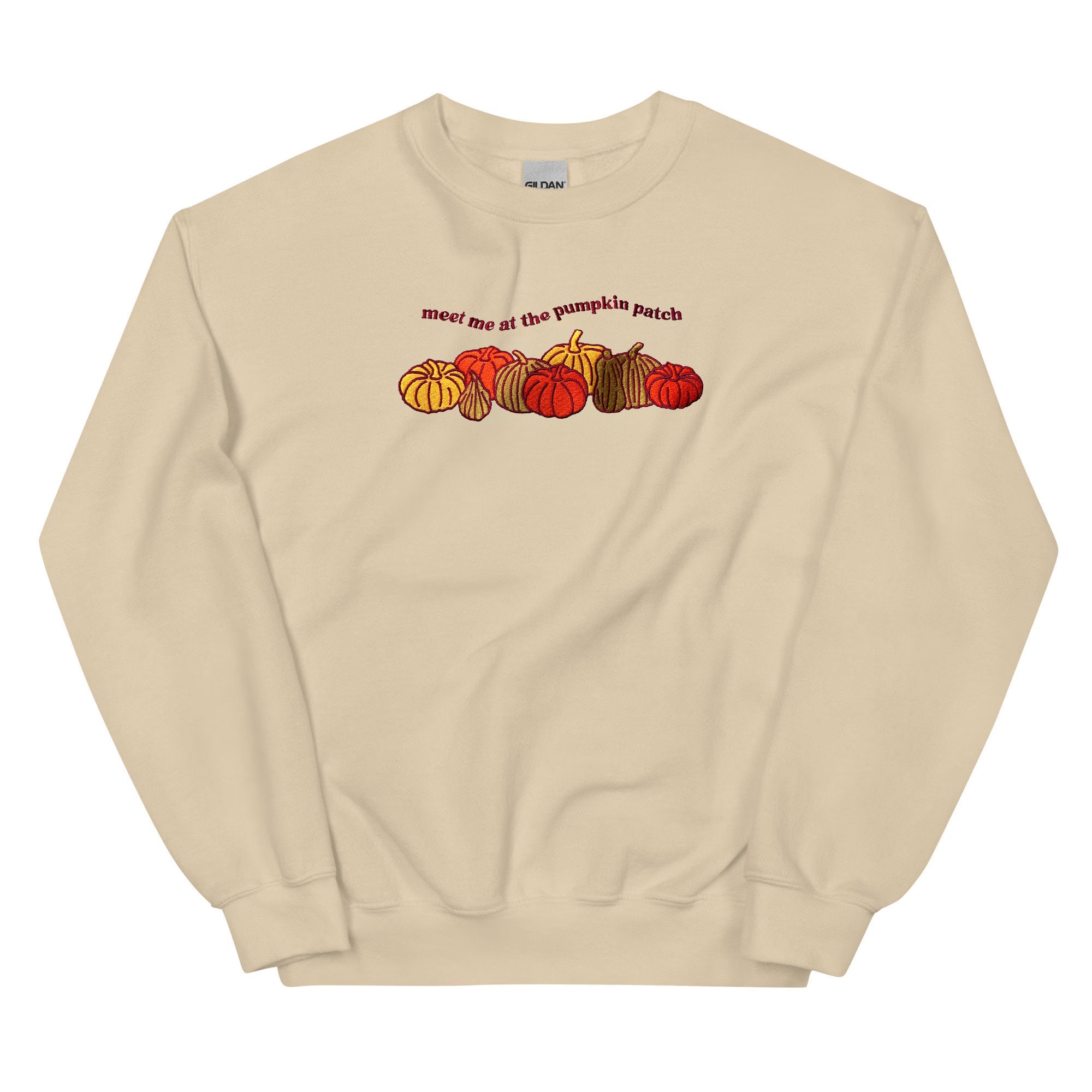 Discover Fall Embroidered Sweatshirt | Meet me at the Pumpkin Patch | Autumn Halloween Embroidered Crewneck