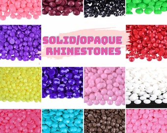 Opaque Resin Rhinestone| 5000pcs Bag| Non-Hotfix flatback Resin  | 3MM-SS12 | 4MM-SS16 |5MM-SS20 | DIY,  Nail Art, Tumbler|Solid Rhinestones