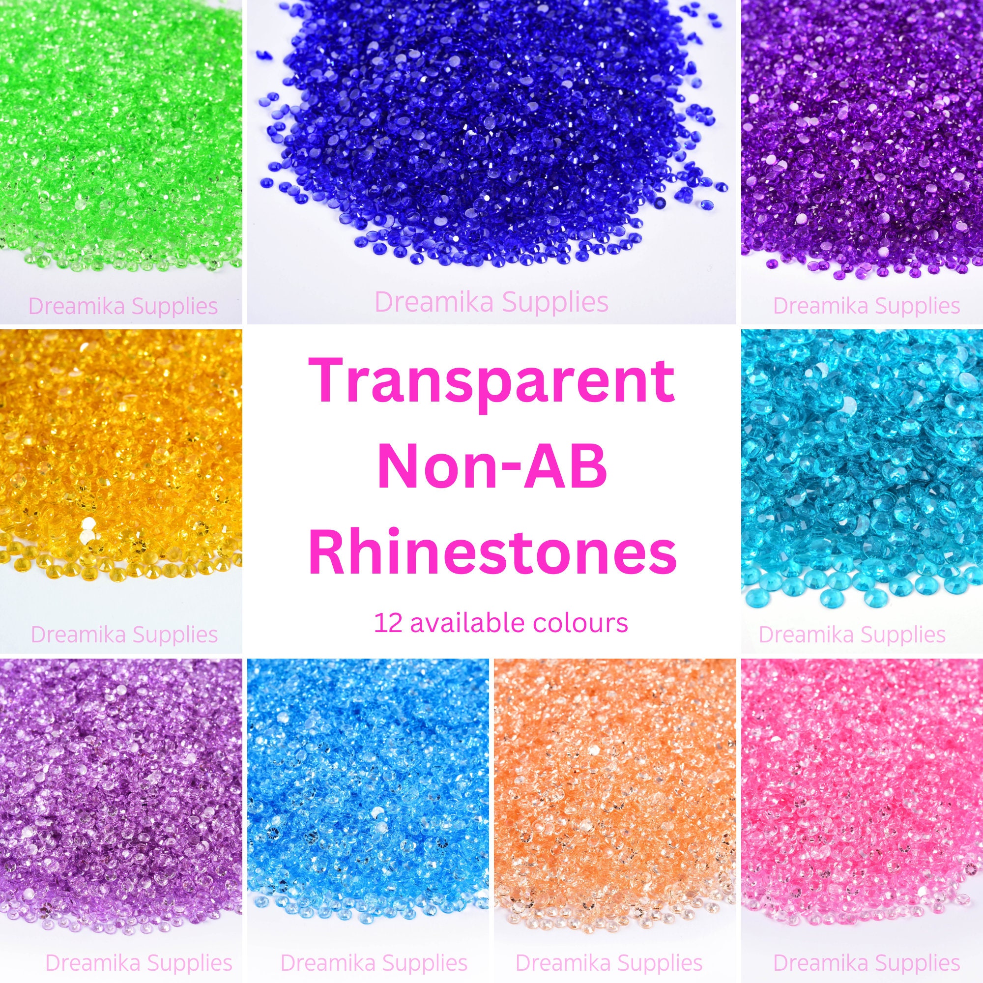 Transparent Aurora Rhinestones - Lime – Dreamika Supplies