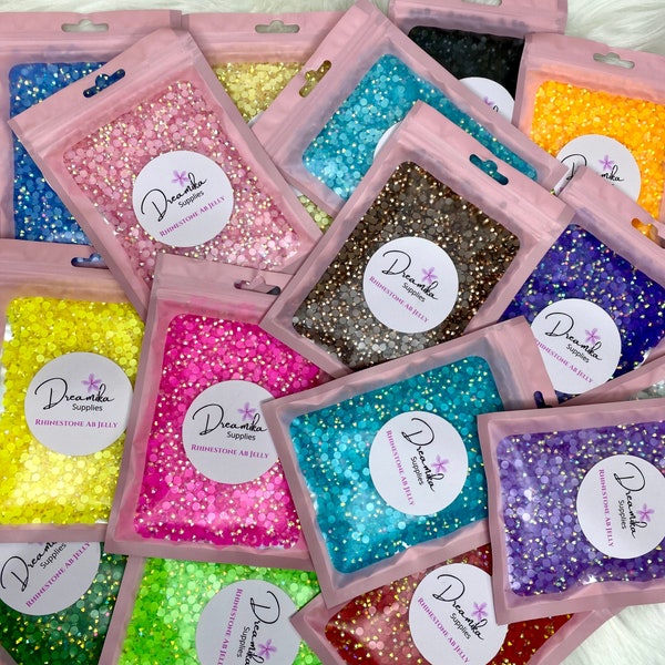 Jelly Rhinestones | 5000 per bag|  Non-Hotfix flatback Resin | AB Rhinestone | 3MM-SS12 | 4MM-SS16 |5MM-SS20 | DIY,  Nail Art, Tumbler