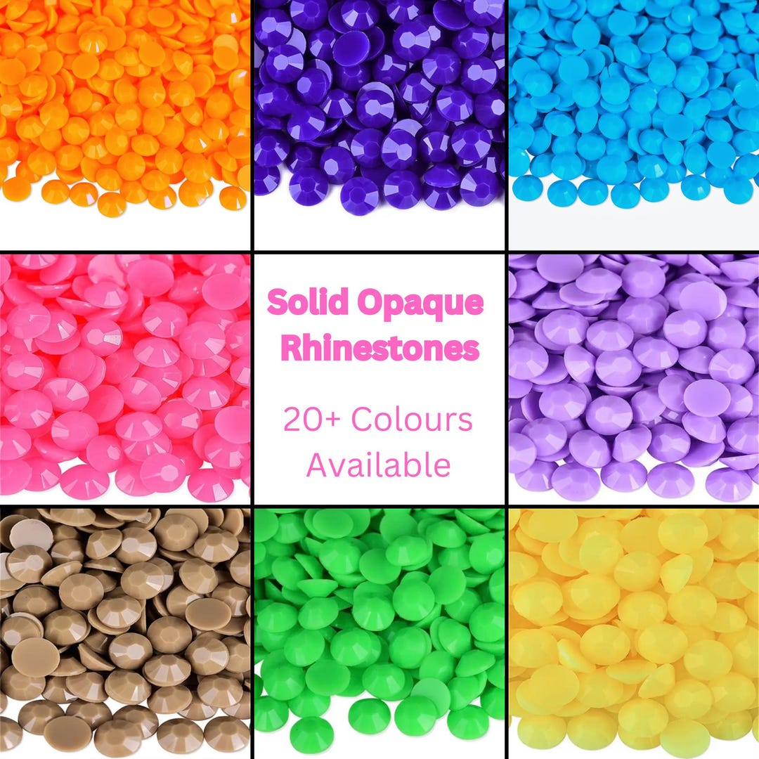 Opaque Resin Rhinestone| 5000pcs Bag| Non-hotfix Flatback Resin | 3MM ...