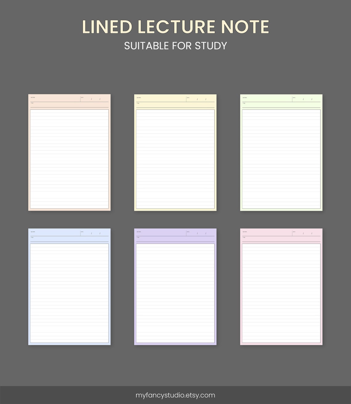 Student Note Taking Template Printable Bundle A4 LETTER Etsy