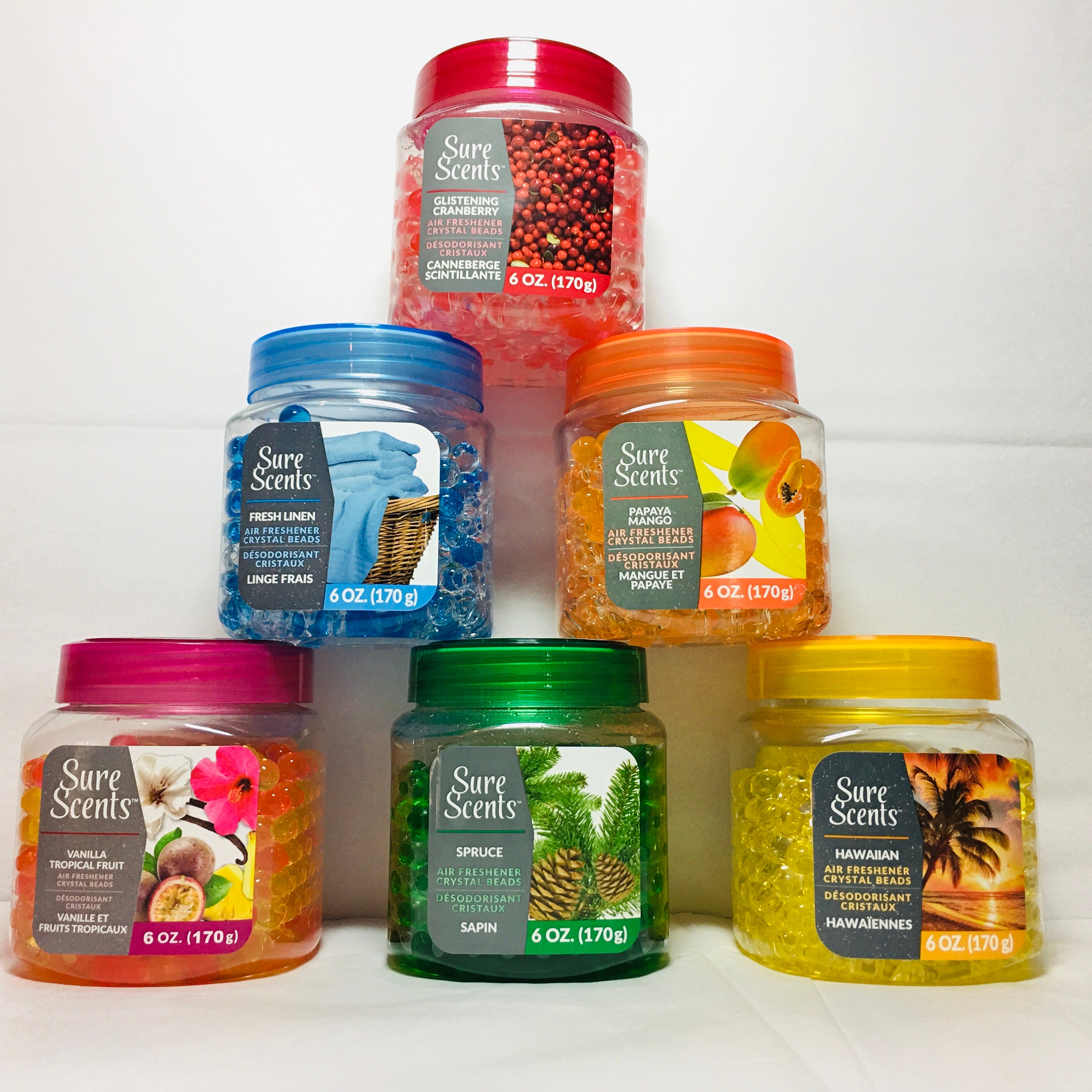 Sure Scents Variety Air Freshener Crystal Gel Beads 6 Oz 6 Etsy