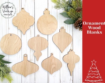 Ornament Wood Blanks - Christmas Ornaments - DIY Craft Kit - Kids and Family Craft Projects