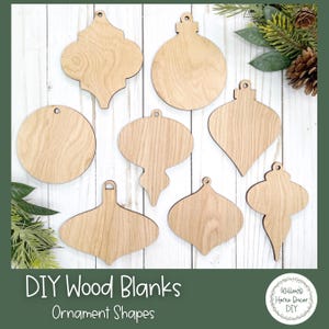 Ornament Wood Blanks - Christmas Ornaments - DIY Craft Kit - Kids and Family Craft Projects