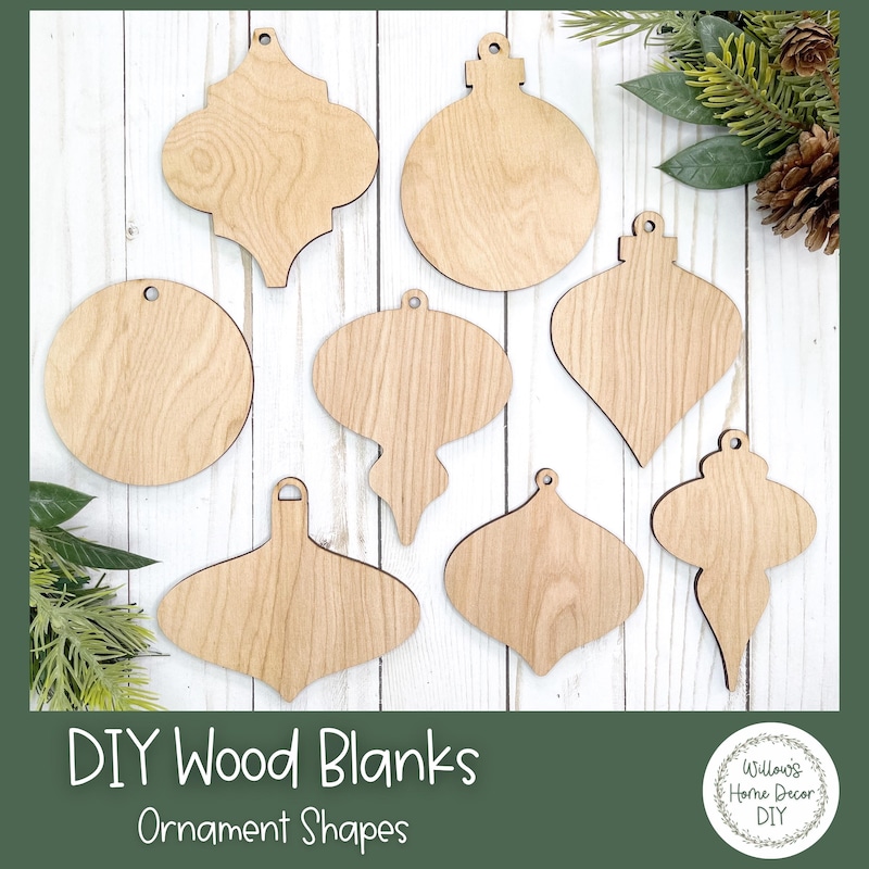 Blank Wooden Ornaments