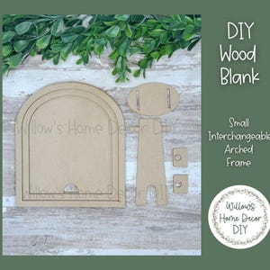 DIY Interchangeable Small Boho Arch Frame - Adult Kids Craft Kit - Wood Blank - Accent - Mantle Decor - Seasonal Sign - Shelf Sitter
