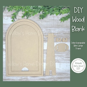 DIY Interchangeable Boho Arch Frame - Adult Kids Craft Kit - Wood Blank - Accent - Mantle Decor - Seasonal Sign - Shelf Sitter - Home Decor