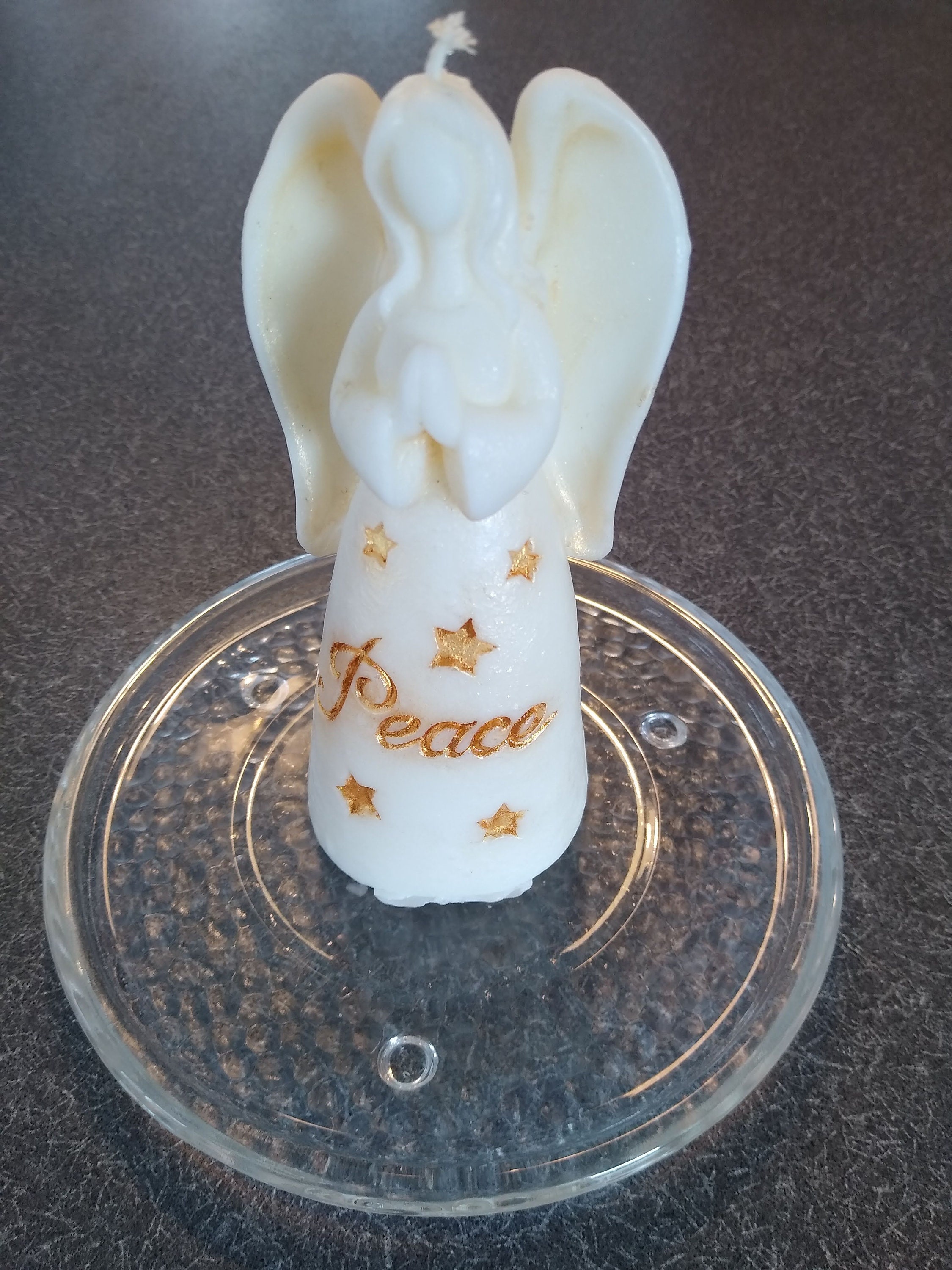 Religious Candles Angel Candle Angel Wings Spiritual Decor Etsy