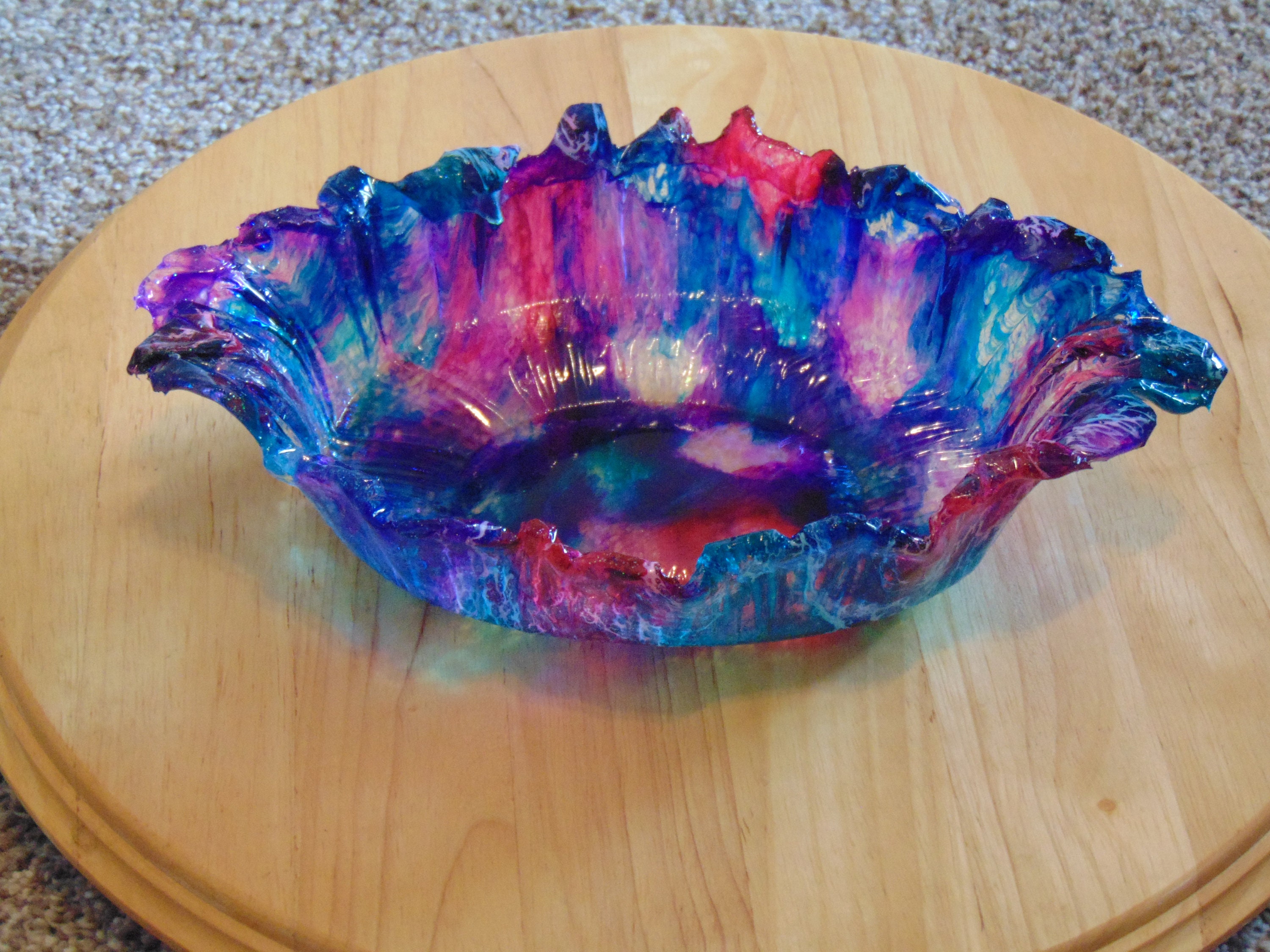 Spiritual Resin Bowl, Custom Resin Bowl, Christening Gift, Free Form