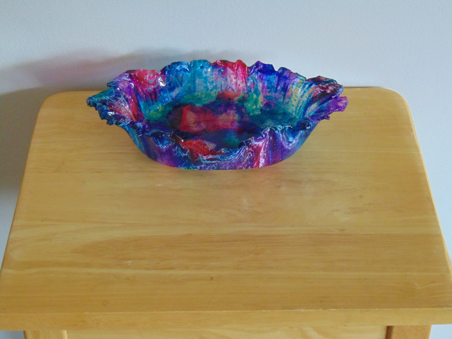 Spiritual Resin Bowl, Custom Resin Bowl, Christening Gift, Free Form