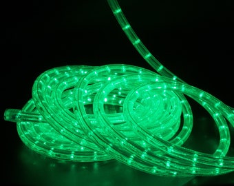 LED Rope Light, Green, 2 Metre - 100 Metres Lengths, Outdoor Christmas Lights / Xmas Lights, Garden Lights, Decorative, Wedding, Home